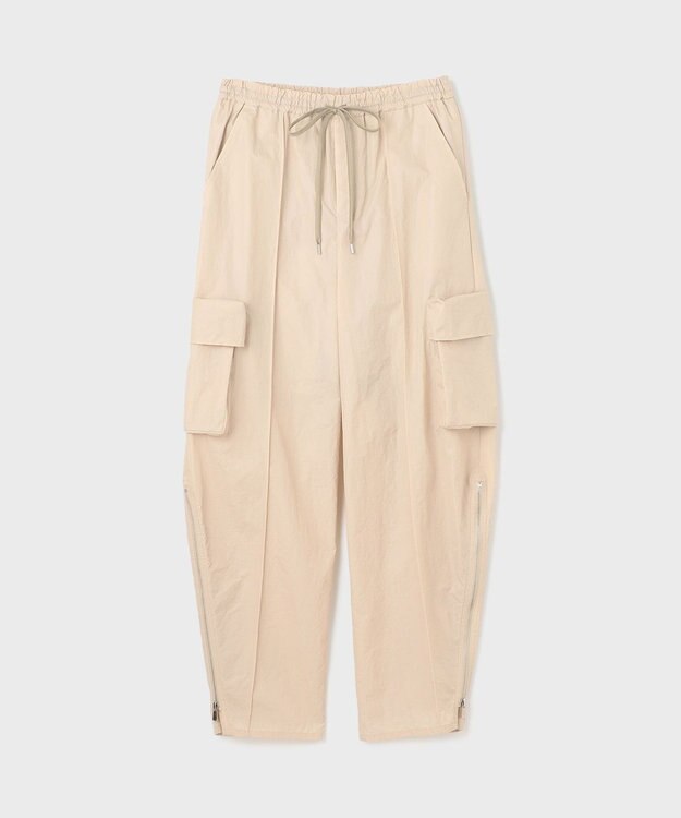 GRACE CONTINENTAL ナイロンジップカーゴパンツ ベージュ