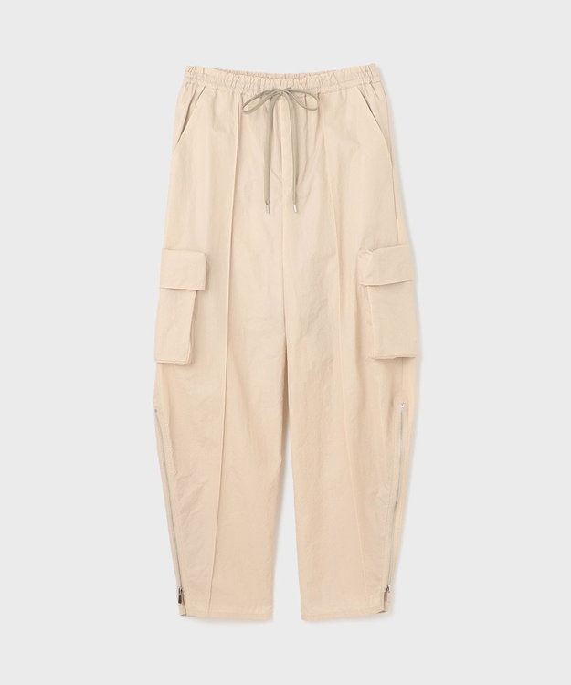 GRACE CONTINENTAL ナイロンジップカーゴパンツ ベージュ