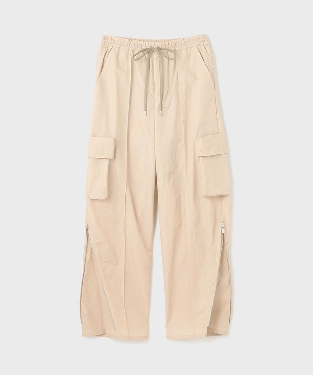 GRACE CONTINENTAL ナイロンジップカーゴパンツ ベージュ