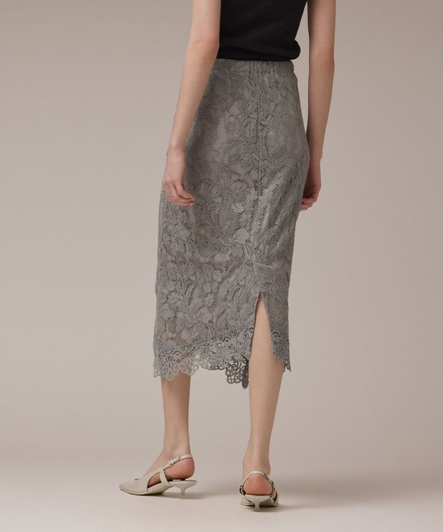 GRACE CONTINENTAL フロッキーレーススカート ライトグリーン