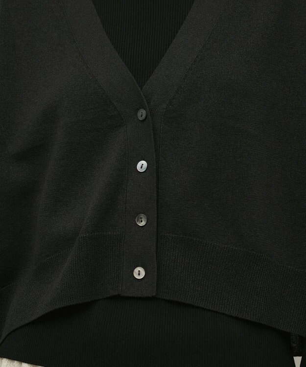 GRACE CONTINENTAL スリーブスリットニットカーディガン ブラック