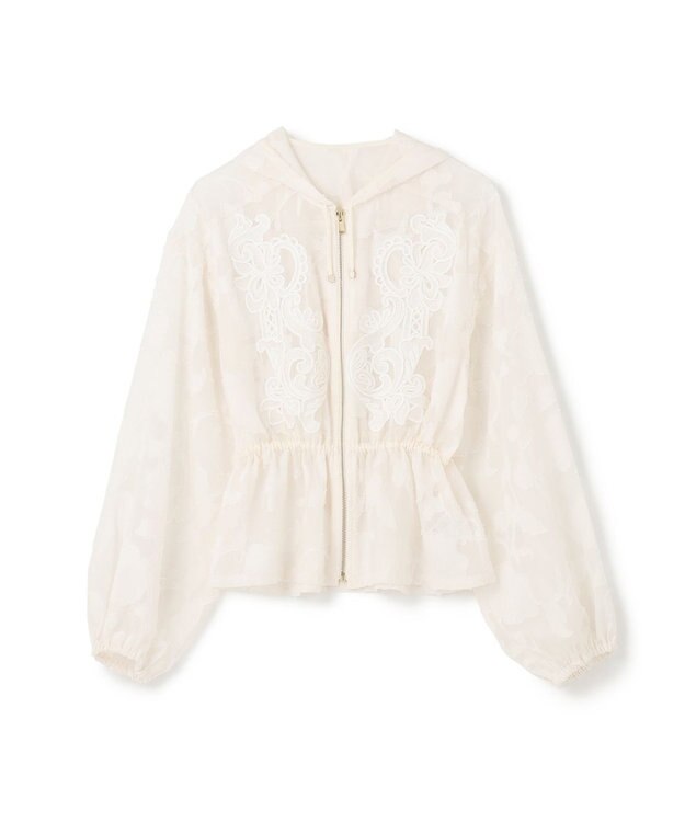 GRACE CONTINENTAL ジャガード刺繍ブルゾン キナリ