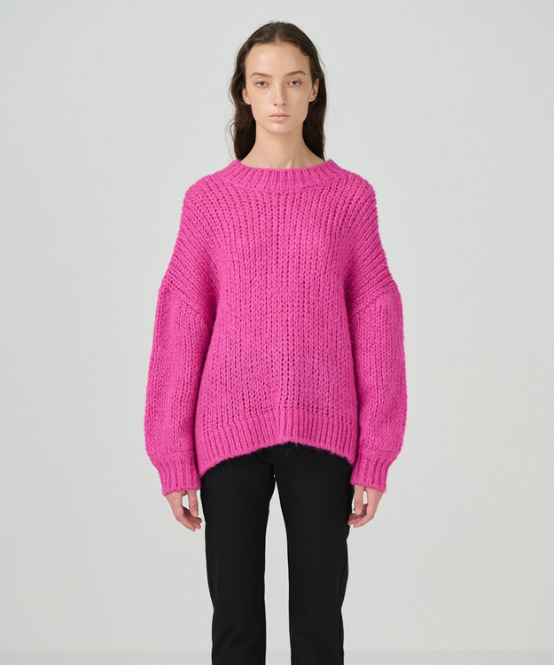 GRACE CONTINENTAL オーバールーズニットトップ ピンク