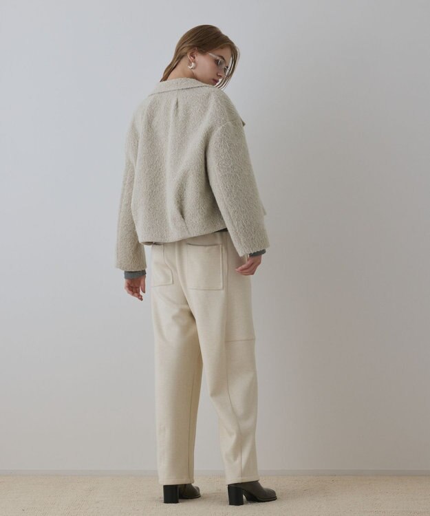 GRACE CONTINENTAL アルパカシャギージャケット ベージュ