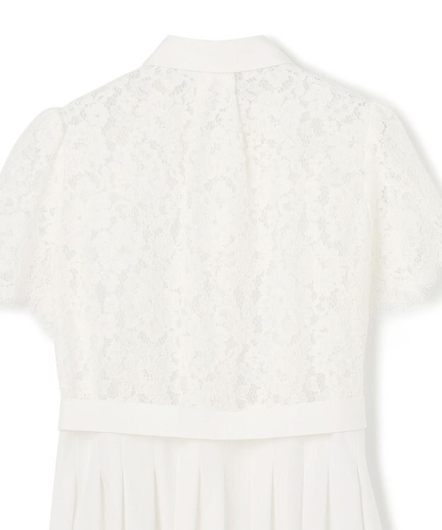 GRACE CONTINENTAL レースコンビタフタワンピース ホワイト