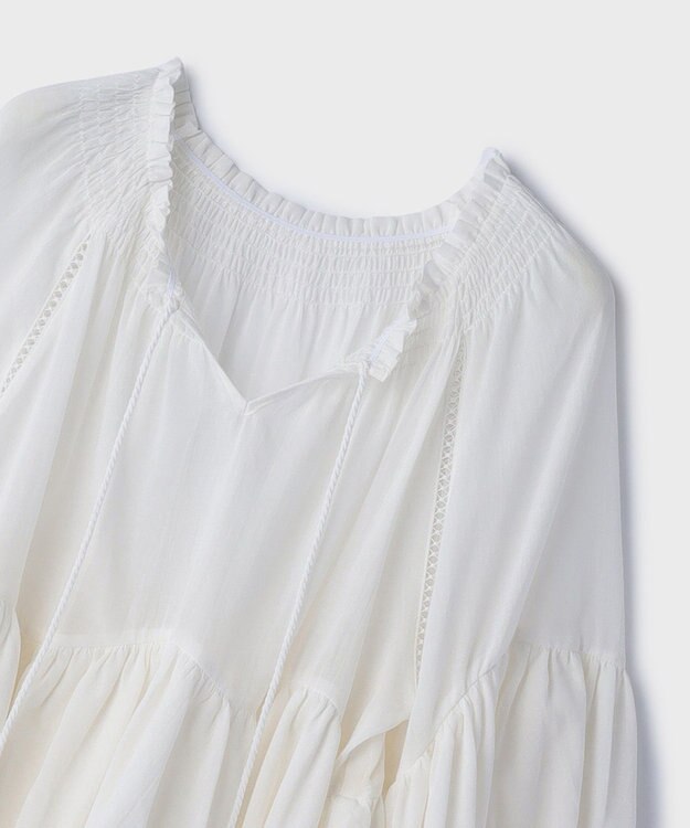 GRACE CONTINENTAL バルーンカフタントップ ホワイト