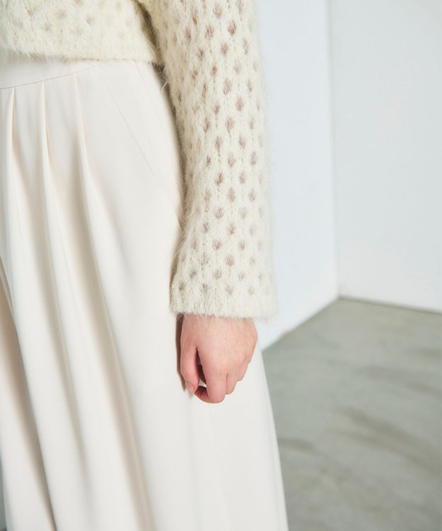 GRACE CONTINENTAL アルパカメッシュニットトップ キナリ