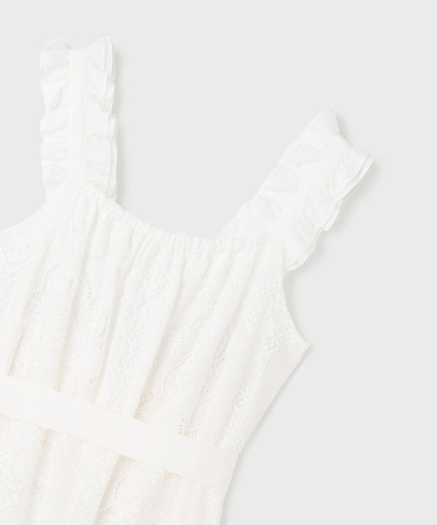 GRACE CONTINENTAL カットワーク刺繍ワンピース ホワイト