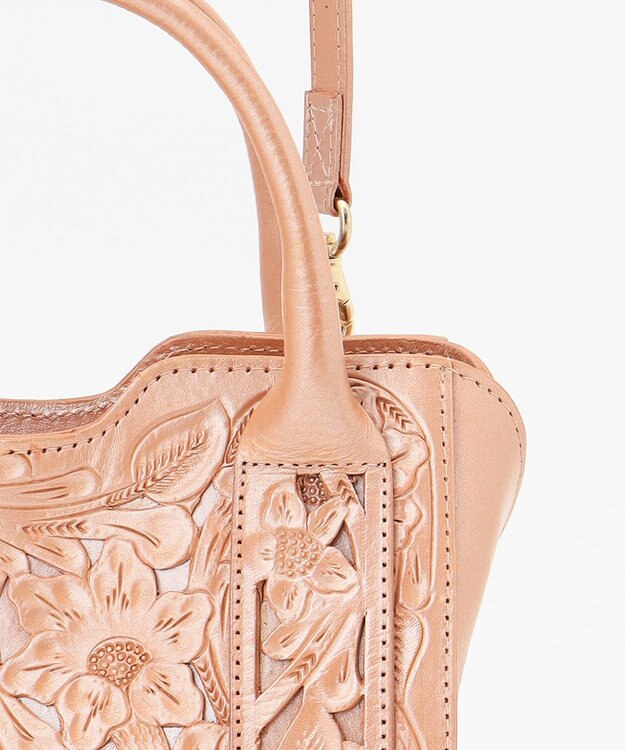 GRACE CONTINENTAL Square Boston Bag MTLC ピンクゴールド