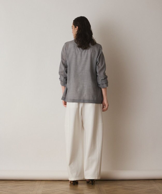 GRACE CONTINENTAL ストレッチポンチパンツ ホワイト