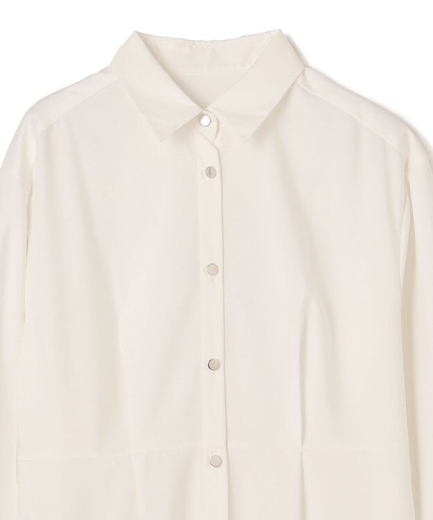 GRACE CONTINENTAL 刺繍ヘムシャツワンピース ホワイト