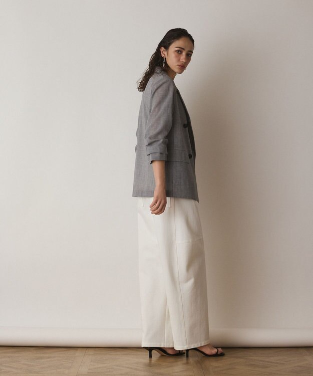 GRACE CONTINENTAL ストレッチポンチパンツ ホワイト