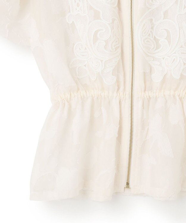 GRACE CONTINENTAL ジャガード刺繍ブルゾン キナリ