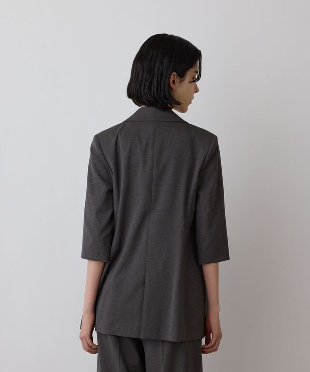 GRACE CONTINENTAL スラブストレッチテーラージャケット チャコール