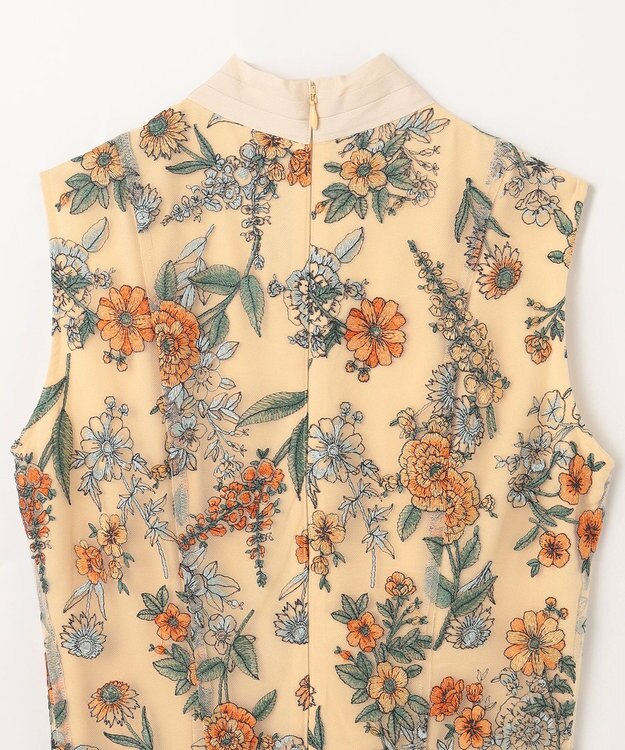 GRACE CONTINENTAL フラワーマーメイドドレス イエロー