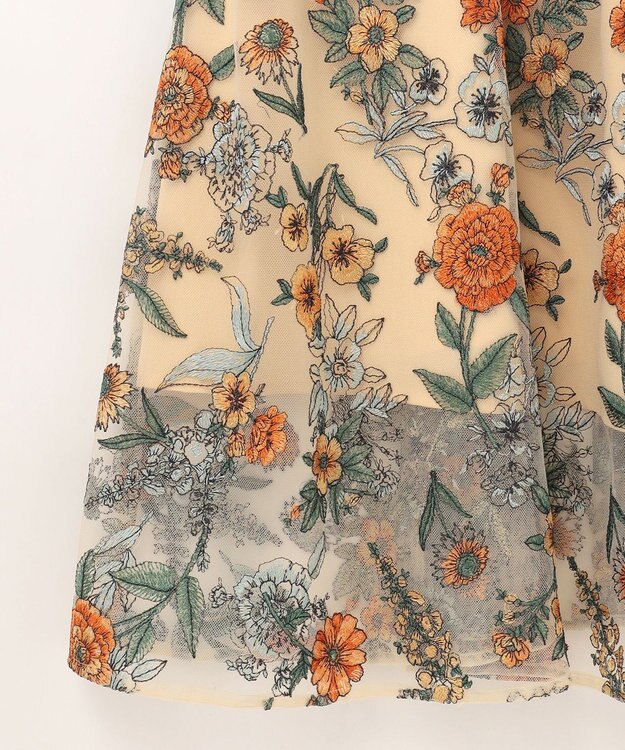 GRACE CONTINENTAL フラワーマーメイドドレス イエロー