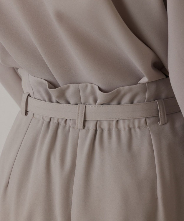 GRACE CONTINENTAL ハイウエストワイドパンツ ベージュ