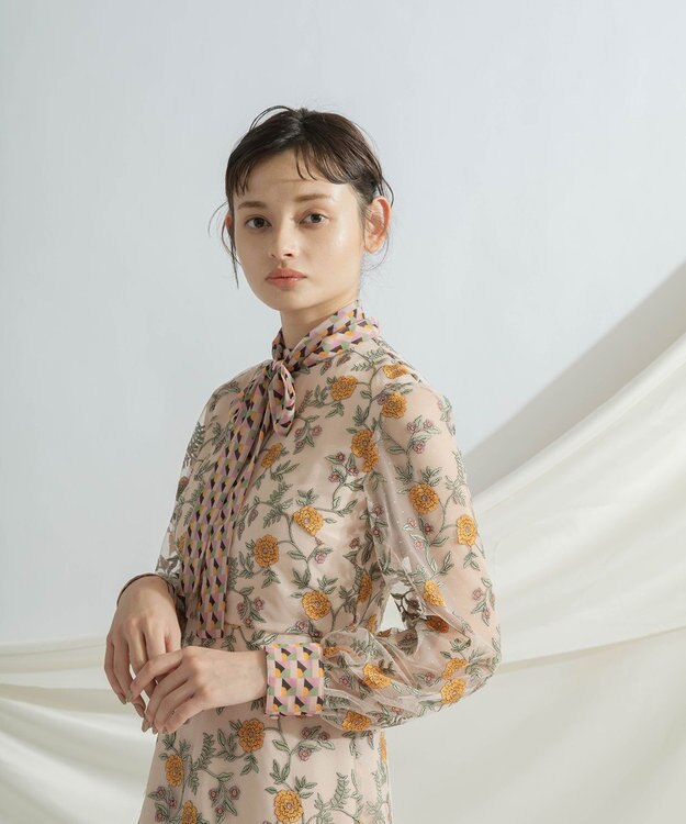 新品タグ付✿  【洗える】ミント系フラワー柄 ワンピース 自由区 ワンピース ボタニカルフラワープリント : ZOZOTOWN