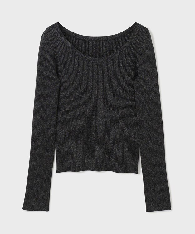 GRACE CONTINENTAL ハイゲージラメニットトップ ブラック