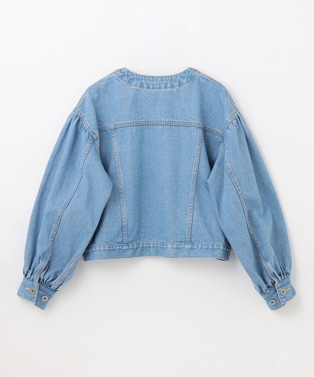 GRACE CONTINENTAL ノーカラーデニムジャケット インディゴ