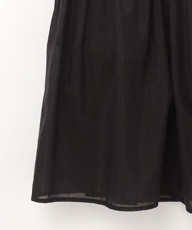 GRACE CONTINENTAL ギャザーレースロングスカート ブラック