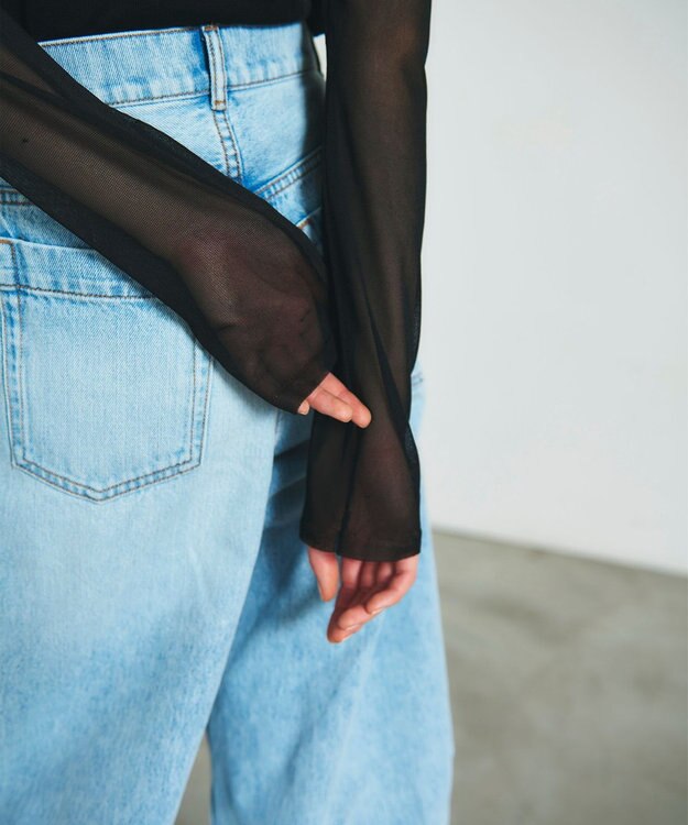 GRACE CONTINENTAL シアークルーニットトップ ブラック