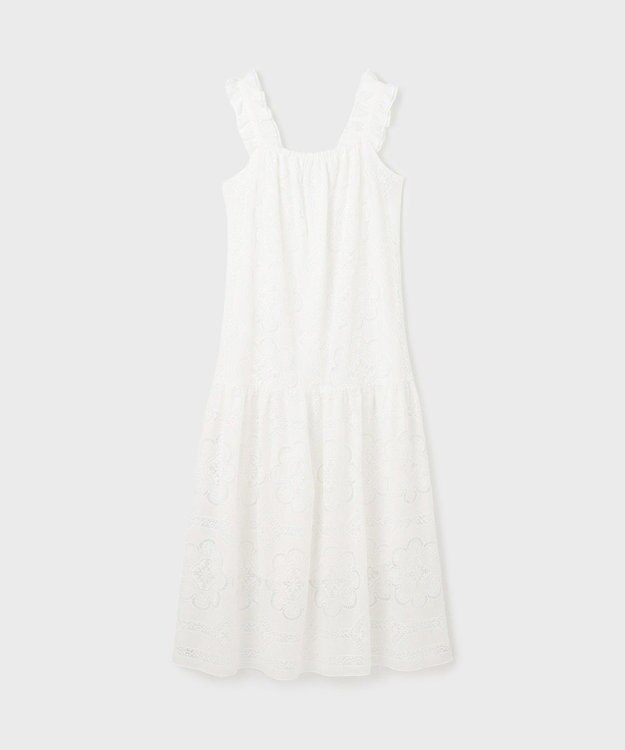 GRACE CONTINENTAL カットワーク刺繍ワンピース ホワイト