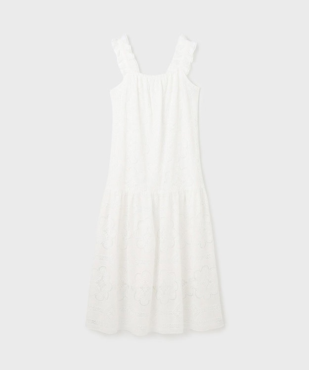 GRACE CONTINENTAL カットワーク刺繍ワンピース ホワイト
