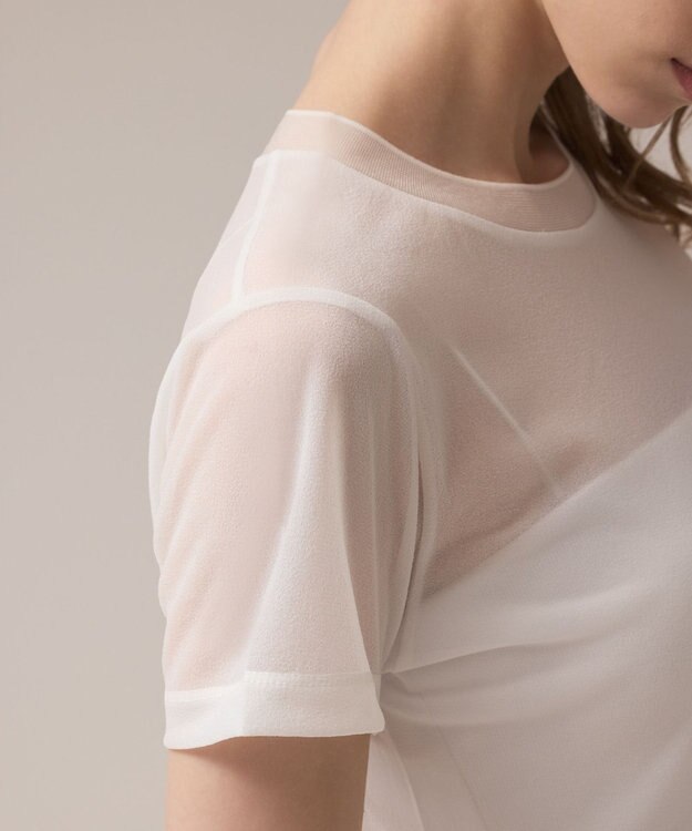 GRACE CONTINENTAL シアーカットトップ ホワイト