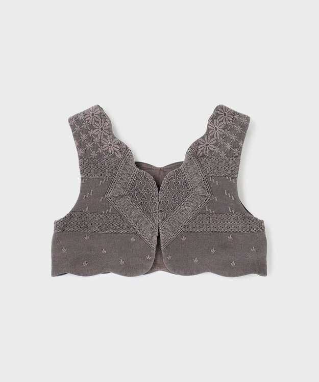 GRACE CONTINENTAL エンブロイダリージレ チャコール