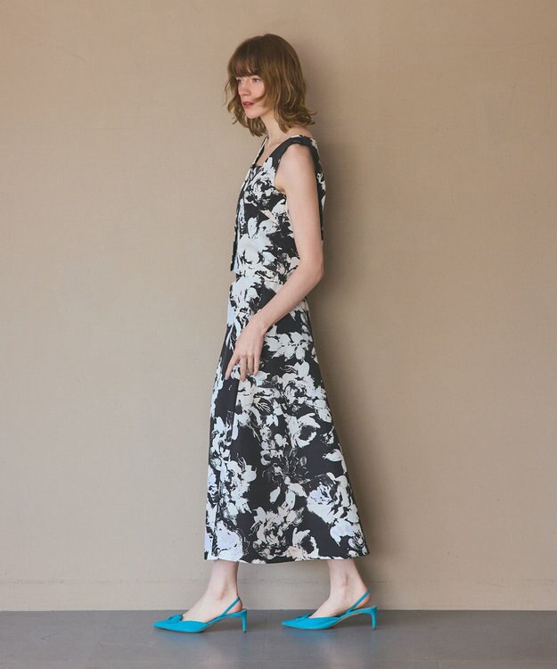 GRACE CONTINENTAL ボタニカルセパレートドレス ブラック