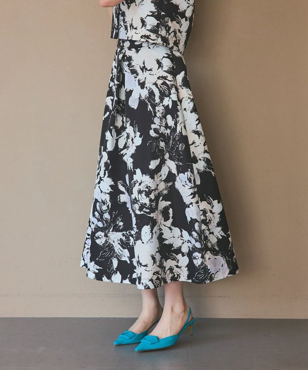 GRACE CONTINENTAL ボタニカルセパレートドレス ブラック