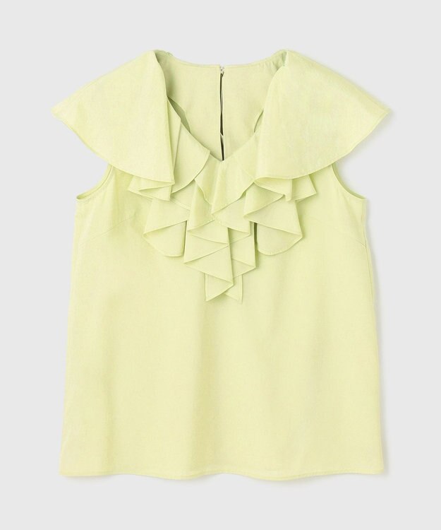 GRACE CONTINENTAL フリルカラートップ ライトグリーン