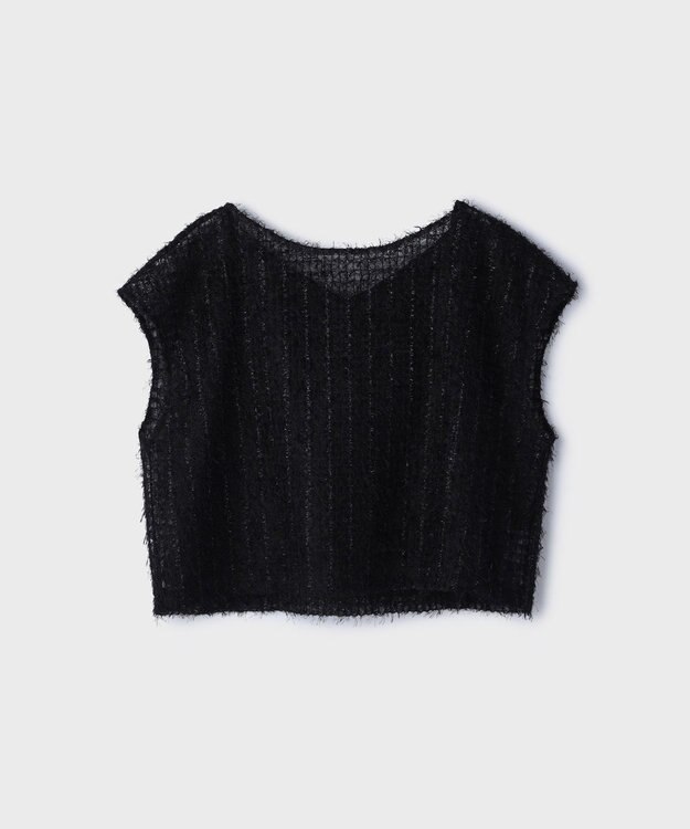 GRACE CONTINENTAL バックフレアチュールトップ ブラック