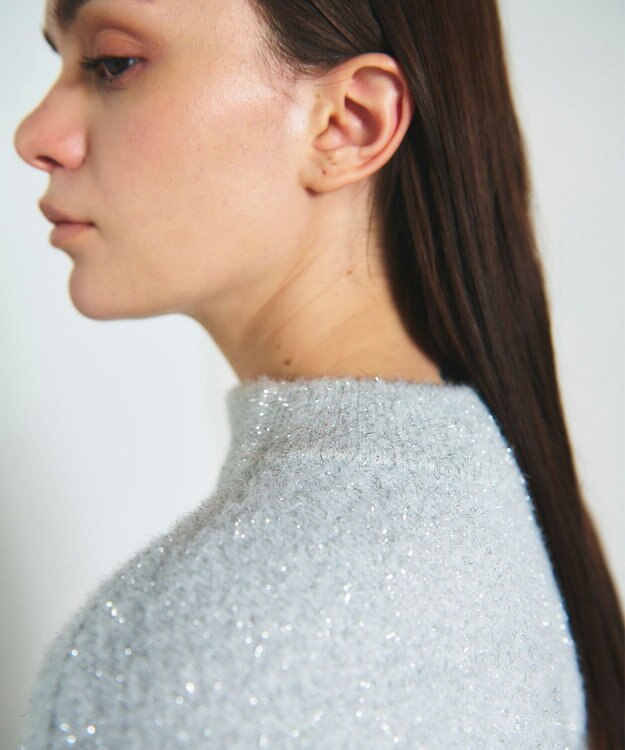 GRACE CONTINENTAL フェザーニットコンビトップ ホワイト