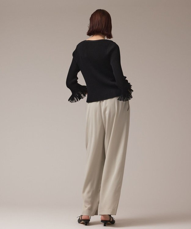 GRACE CONTINENTAL サテンワイドパンツ ライトグリーン