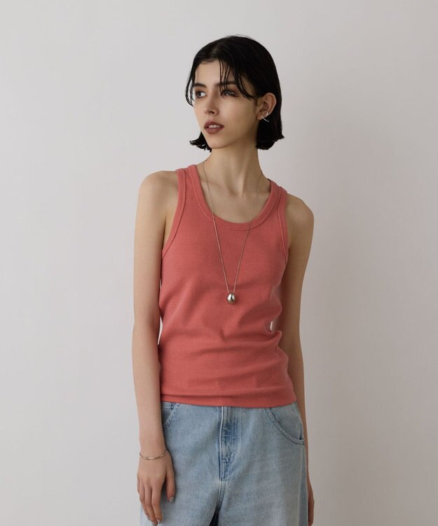 GRACE CONTINENTAL テレコカットトップ レッド