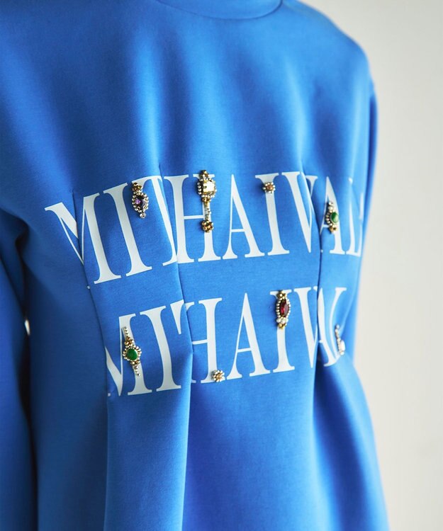 GRACE CONTINENTAL タックカットトップ ブルー