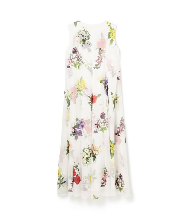 GRACE CONTINENTAL ボタニカルレイヤードワンピース ホワイト