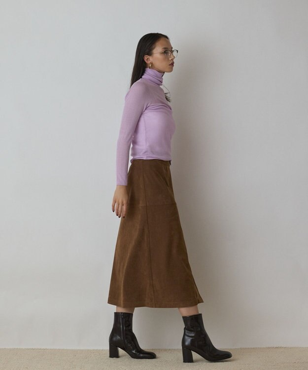 GRACE CONTINENTAL シアーリブニットトップ ピンク