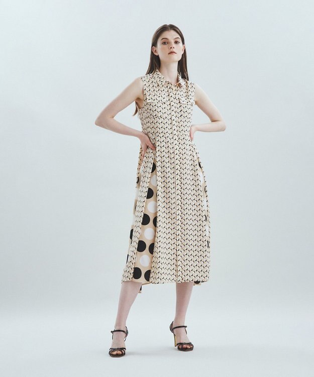 ドットコンビシャツドレス⭐︎グレースコンチネンタル 新品！グレースクラスのドットコンビシャツドレス ドットコンビ