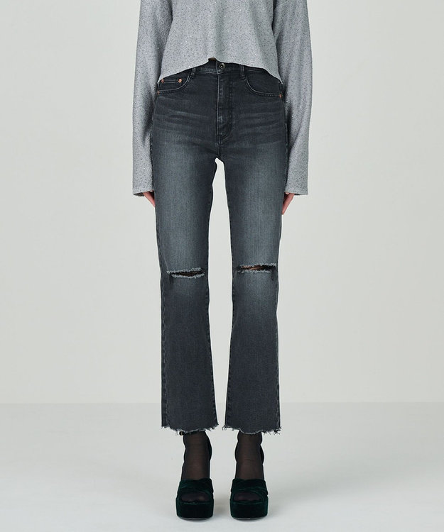 GRACE CONTINENTAL スリムブラックデニムパンツ ブラック