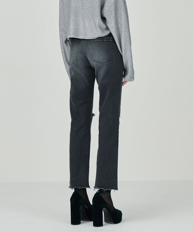 GRACE CONTINENTAL スリムブラックデニムパンツ ブラック