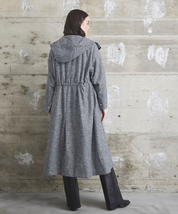 GRACE CONTINENTAL オーバーサイズ千鳥コート ブラック