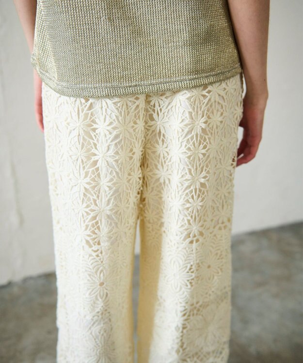 GRACE CONTINENTAL レースストレートパンツ キナリ