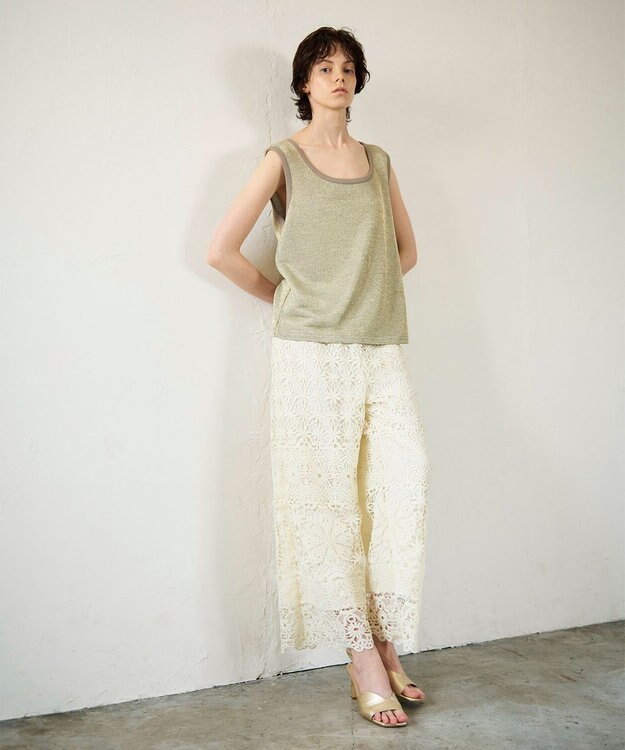 GRACE CONTINENTAL レースストレートパンツ キナリ