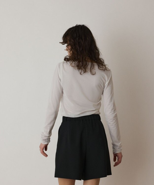 GRACE CONTINENTAL リネンライクショートパンツ ブラック