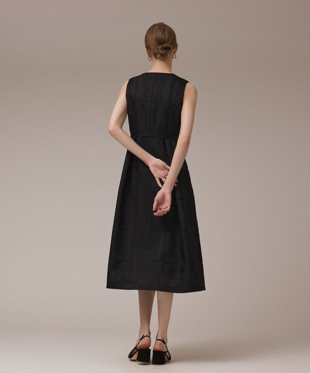 GRACE CONTINENTAL シャドーチェックワンピース ブラック