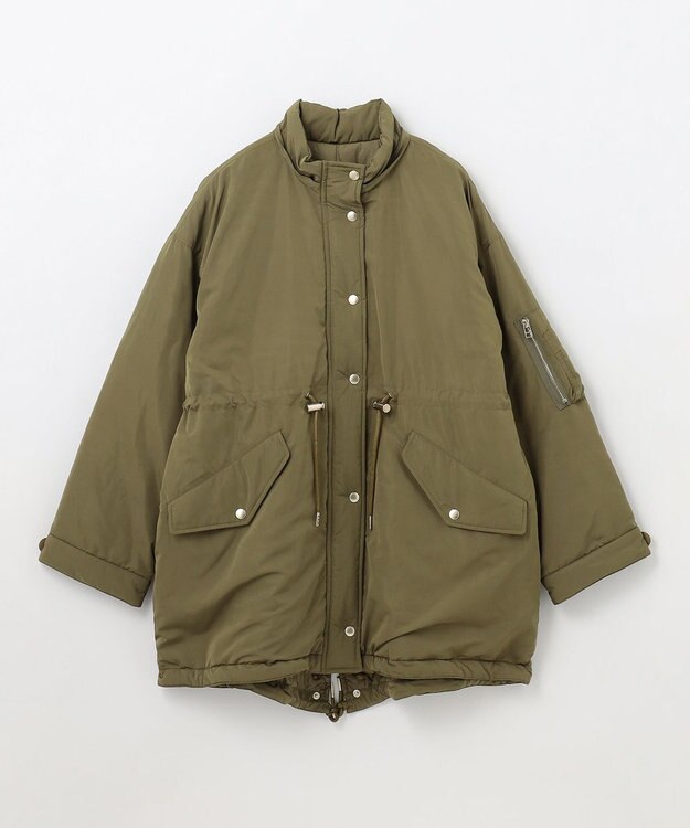 GRACE CONTINENTAL ボリュームハーフコート カーキ