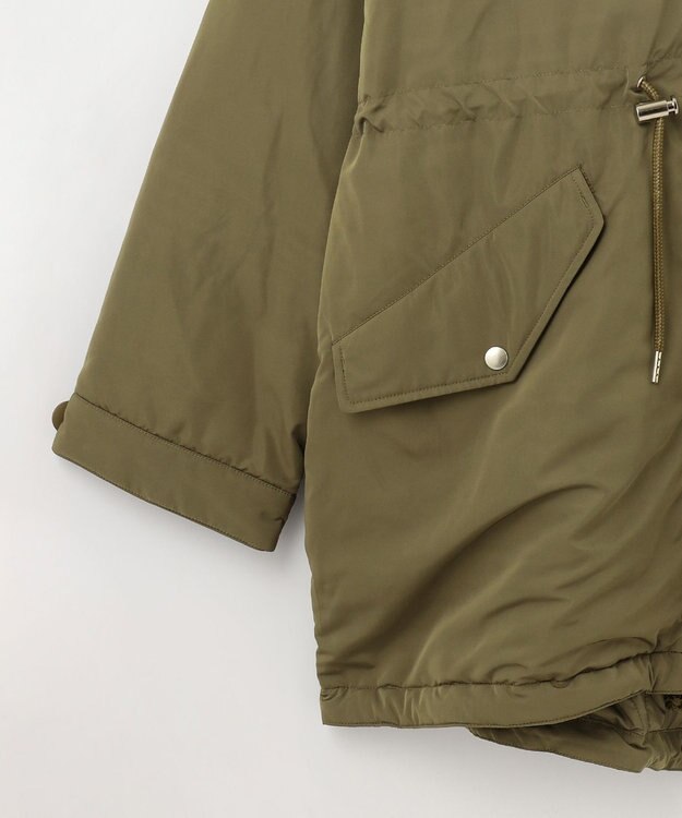 GRACE CONTINENTAL ボリュームハーフコート カーキ